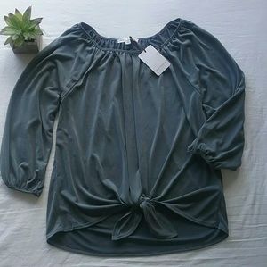 Green Envelope Olive GreenTunic Top - Small